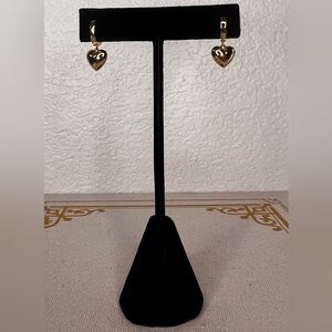Elegant Gold Heart Earrings
